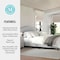 Martha Stewart Amelia King Upholstered Platform Bed w/Curved Headboard and Cushioned Siderails, Wood Slat, Gray TW-3WDB02-K-GY-MS - alternate 5